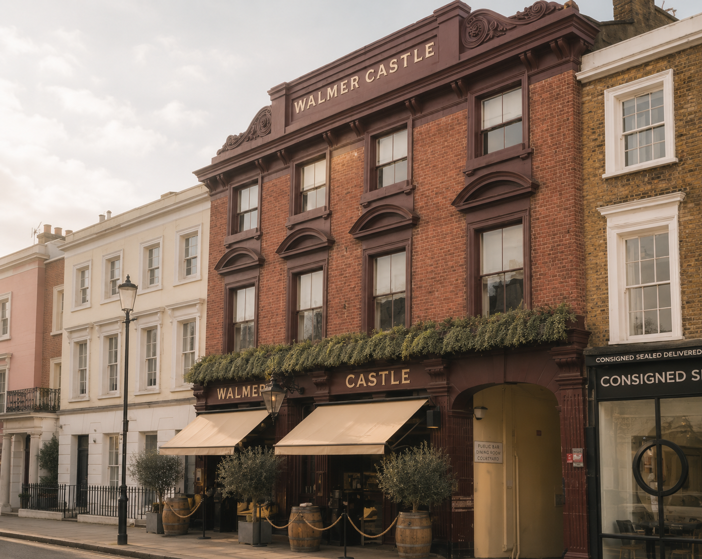 The Walmer Castle pub on a Notting Hill corner